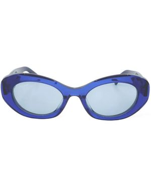 Ferragamo Eyewear Oval-Frame Sunglasses - Blue