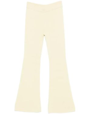 Bompard Ribbed Flared Pants - White
