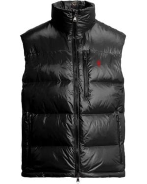 Polo Ralph Lauren Padded Sleeveless Zip Vest - Black