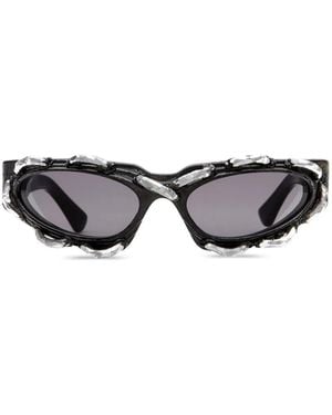 Kuboraum Crystal-Embellished Sunglasses - Grey