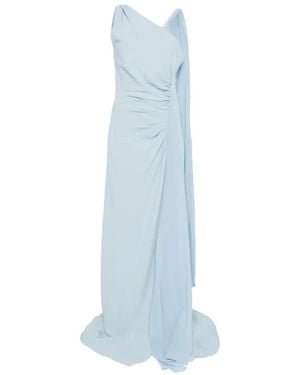 DE SANTIS Gathered One-Shoulder Dress - Blue