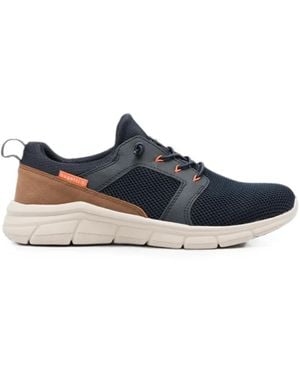 Bugatti Mesh-Panelled Lace-Up Sneakers - Blue