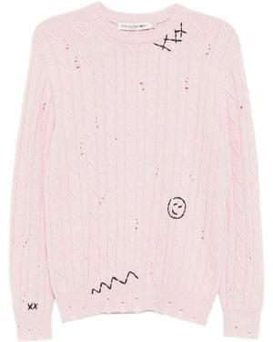 Joshua Sanders Pullover im Distressed-Look - Pink