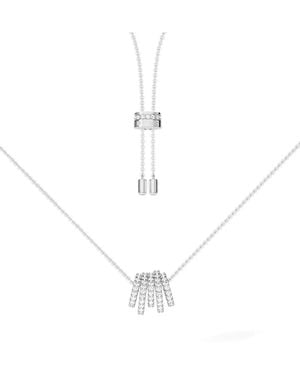 Apm Monaco Collar Croisette Con Apliques De Cristal - Blanco