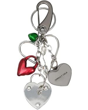 Bimba Y Lola Metal Multi-Heart Key Ring - White