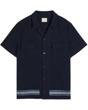 CHE Vireo Embroidered Short-Sleeve Shirt - Blue