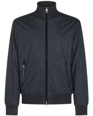 Montecore Cardigan Zippé À Bords Nervurés - Blue