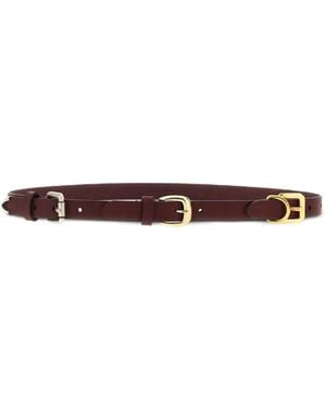 Etro Leather Buckle Belt - White