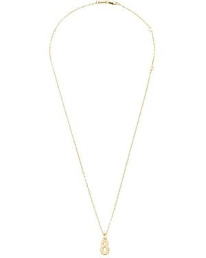 Ami Paris Hammered Number 8 Pendant Necklace - White