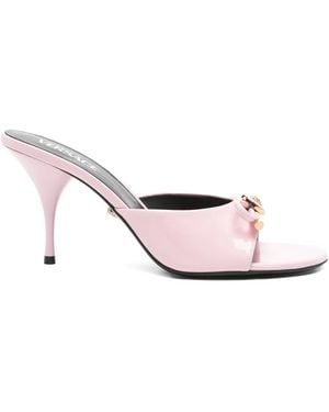 Versace Opera Mules Aus Lackleder 85Mm - Pink