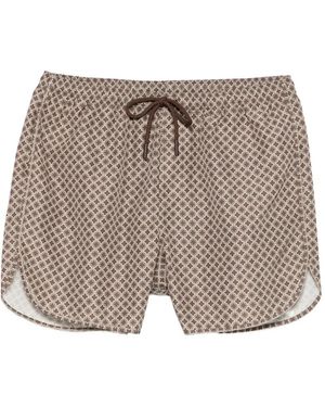 Peserico Short De Bain À Imprimé Abstrait - Grey