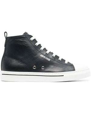 Roberto Cavalli High-Top Leather Trainers - Blue