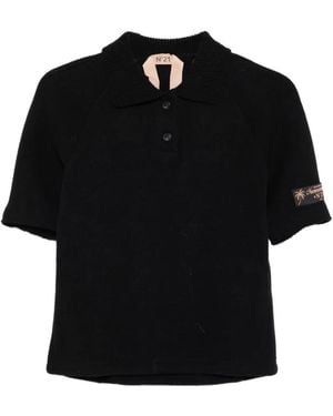 N°21 Buttoned Polo Knitwear - Black