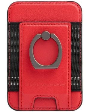 Piquadro Porte-Cartes Magsafe À Détail D'Anneau - Red