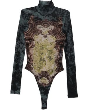 Jean Paul Gaultier Body A Collo Alto - Grigio