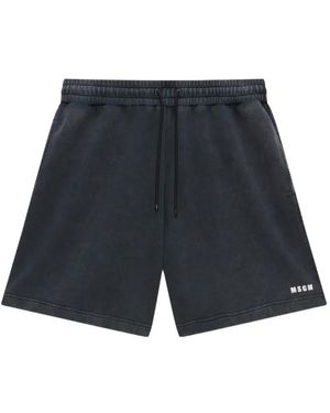 MSGM Short À Lien De Resserrage - Blue