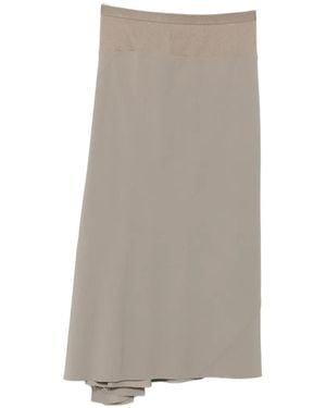 Rick Owens Asymmetrischer Midirock - Grau