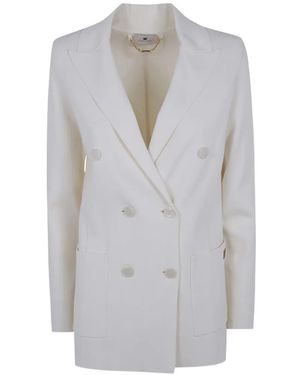 Elisabetta Franchi Blazer Con Doble Botonadura - Gris