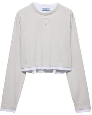 Prada Jersey T-Shirt - Wit
