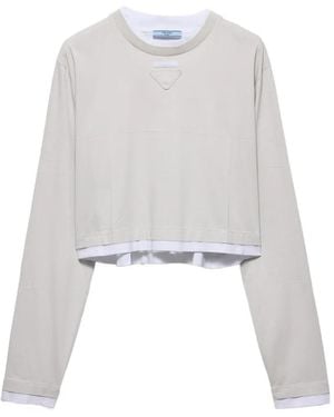 Prada Jersey T-Shirt - Wit