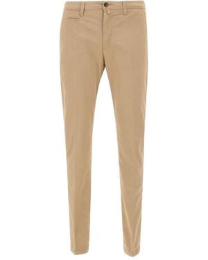 Briglia 1949 Belt Loops Welt Pockets Trousers - Natural