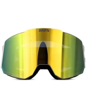 100% Eyewear Snowcraft Logo-Strap Ski Glasses - Yellow
