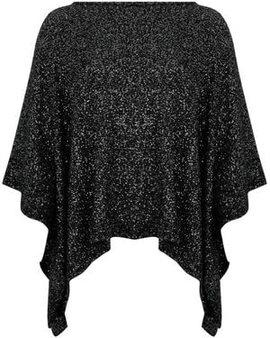 D.exterior Mantella Con Paillettes - Nero