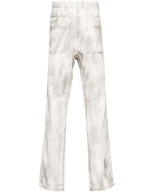 KANGHYUK Gerade Hose Mit Abstraktem Print - Weiß