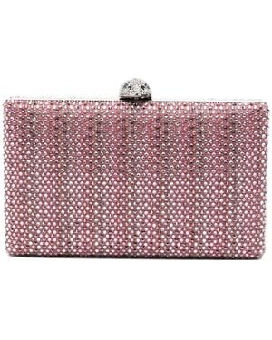 Kurt Geiger Kensington Crystal-Embellished Mini Clutch Bag - Purple