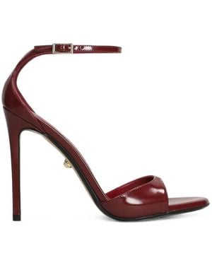 ALEVI Patent-Finish Ankle-Strap Sandals - White