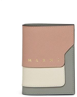 Marni Bi-Fold Leather Wallet - White