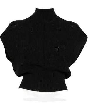 Rick Owens Ribbed-Knit Sleeveless Top - Black
