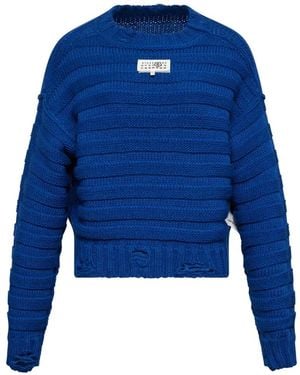 MM6 by Maison Margiela Wool Jumper - Blue