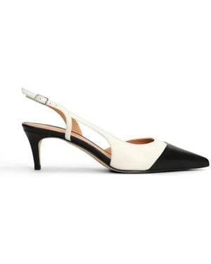 The Seller Two-Tone Pointed-Toe Court Shoes - Metallic