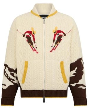 DSquared² Pull Snowy Dream En Maille Torsadée - White