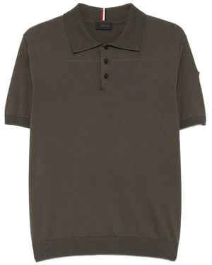 Moncler Logo-Patch Short-Sleeve Polo Shirt - Green