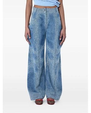 Kiko Kostadinov Textured-Finish Trousers - Blue