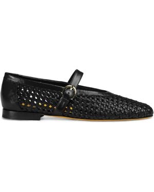 Doucal's Leather Ballerina Shoes - Black