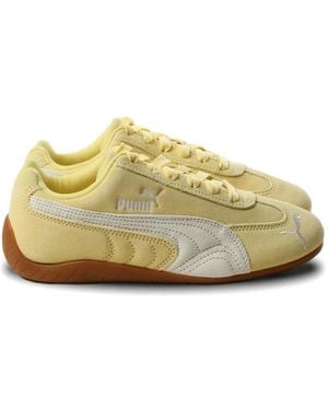 PUMA Speedcat Og Logo-Embroidered Suede Trainers - Yellow