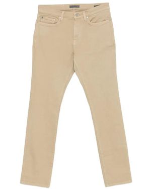 John Varvatos Belt-Loop Logo-Patch Jeans - Natural