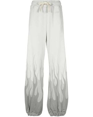 Vision Of Super Flame-print Drawstring Trousers - ホワイト