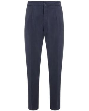Kiton Pleated Trousers - Blue
