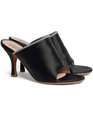 Alberta Ferretti Embellished-Trim Sandals - Black