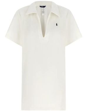 Polo Ralph Lauren Logo-Embroidered Mini Dress - White