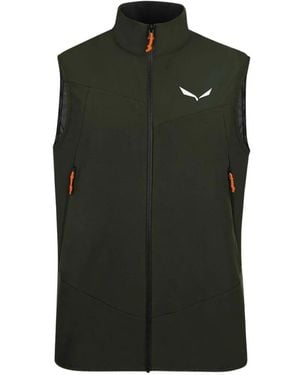 Salewa Gilet Sella Durastretch À Capuche - Green