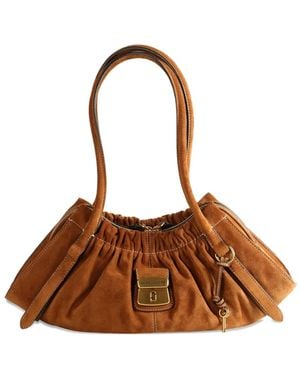 Marc Jacobs Cristina Ruched Tote Bag - Brown