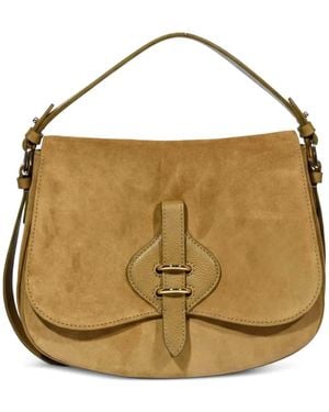Coccinelle Medium Mavery Suede Leather Shoulder Bag - Metallic