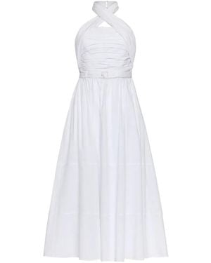 Cinq À Sept Marcie Halterneck-Belted Dress - White