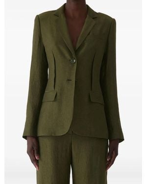 Jason Wu Crinkled Single-Breasted Blazer - Green