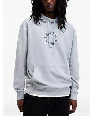 AllSaints Tierra Logo-Print Hoodie - Grey